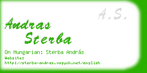 andras sterba business card